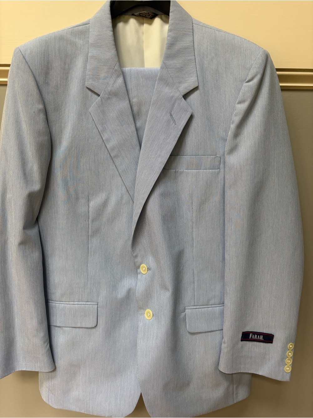 Farah Light Blue Men's Suit